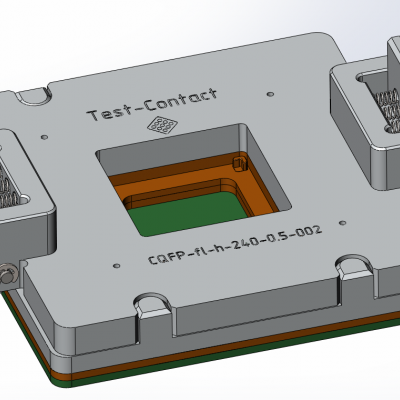 Контактирующее устройство CQFP-fl-h-240-0.5-002