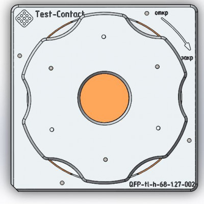 Контактирующее устройство QFP-tl-h-68-1.27-002